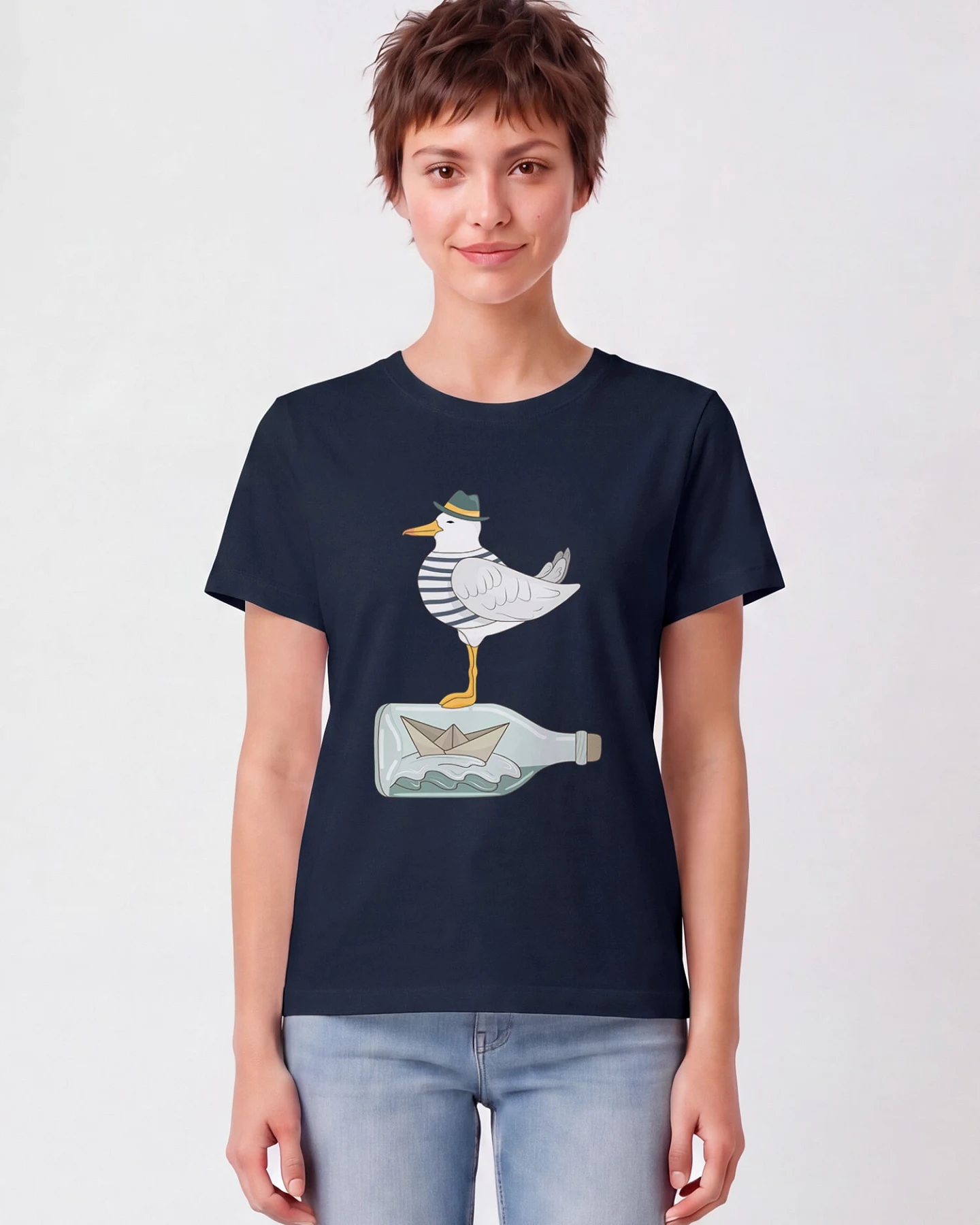 Watapparel T-Shirt Möwe Mit Hut – Ansicht 2