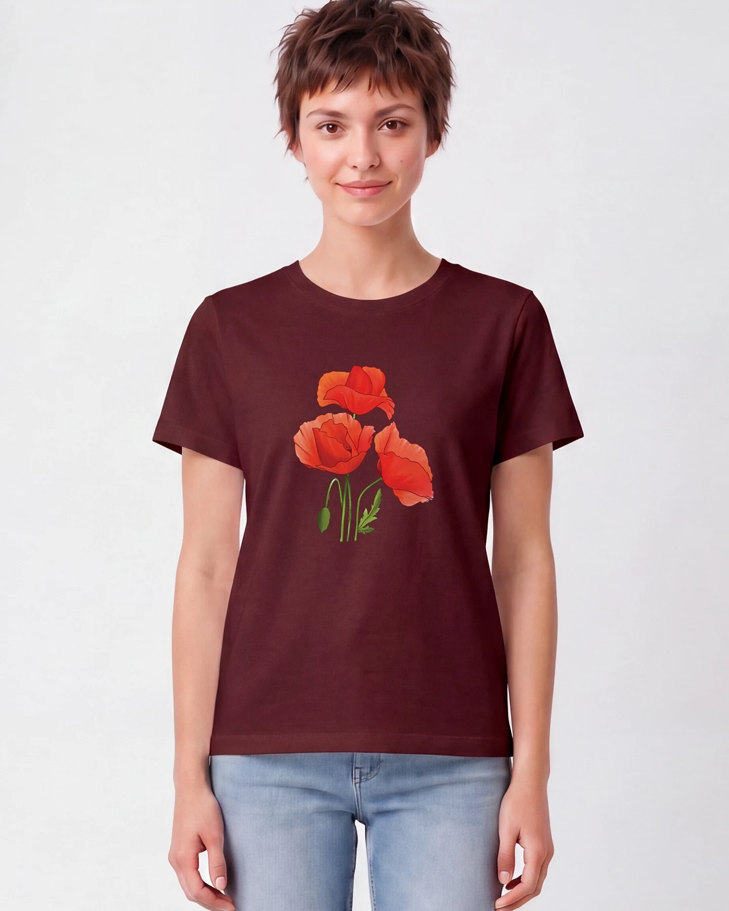 Watapparel T-Shirt Poppy Flowers – Ansicht 2