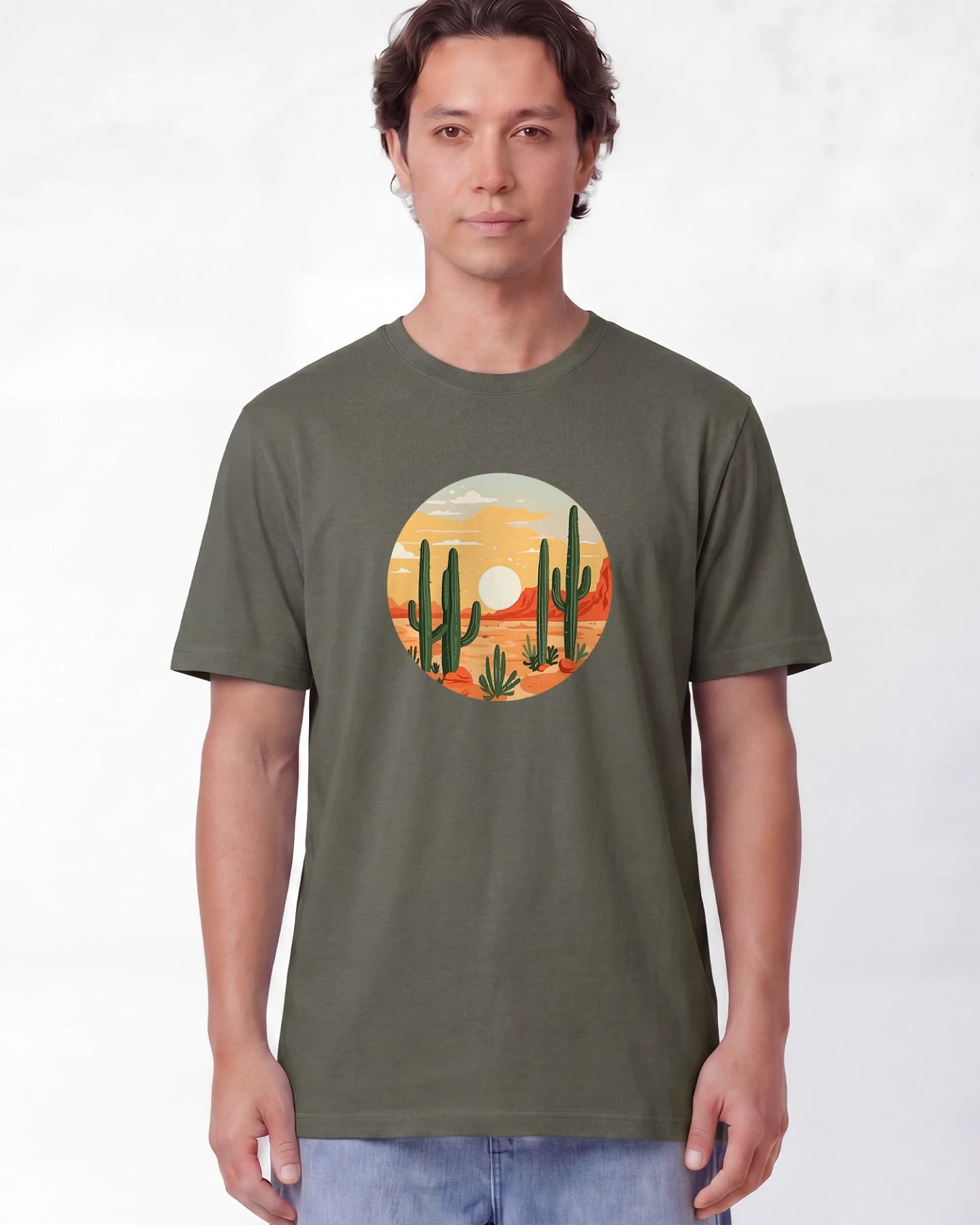 Watapparel T-Shirt Sonnenuntergang In Der Wüste – Ansicht 2