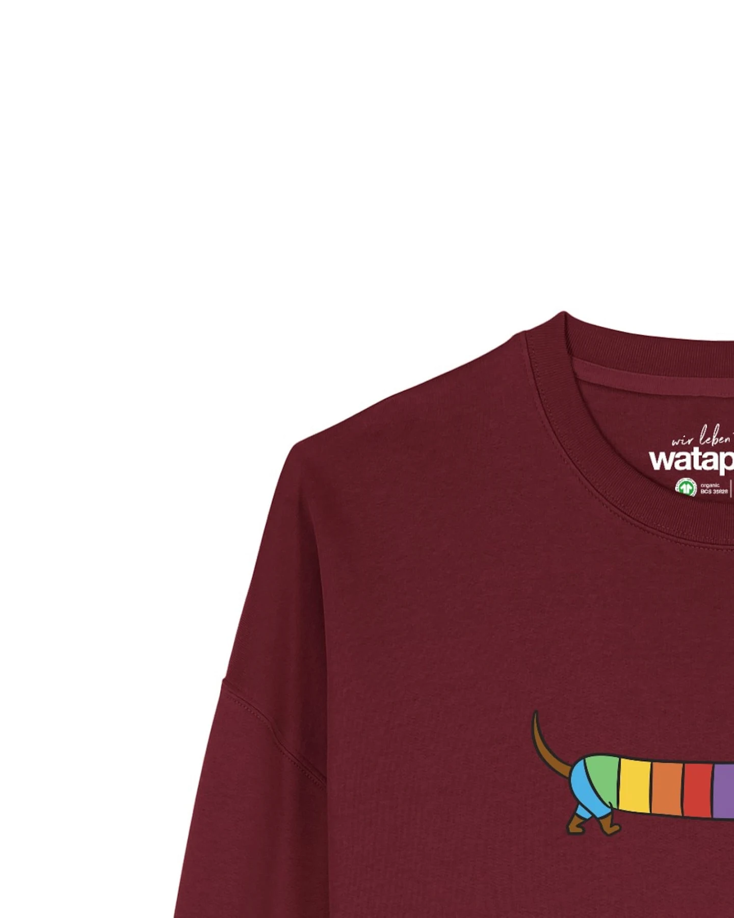 Watapparel Sweatshirt Regenbogen Dackel – Ansicht 3