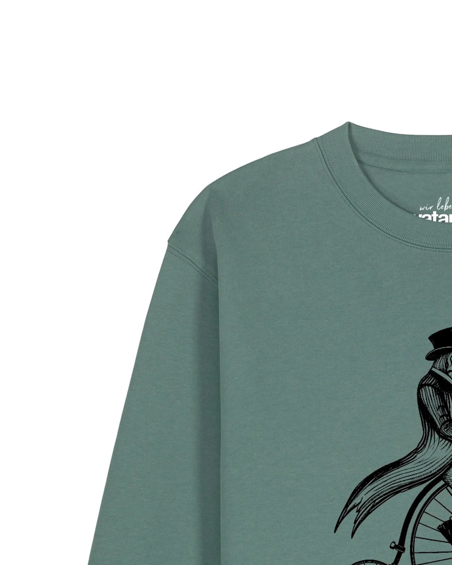 Watapparel Sweatshirt T-Rex Auf Fahrrad – Ansicht 3