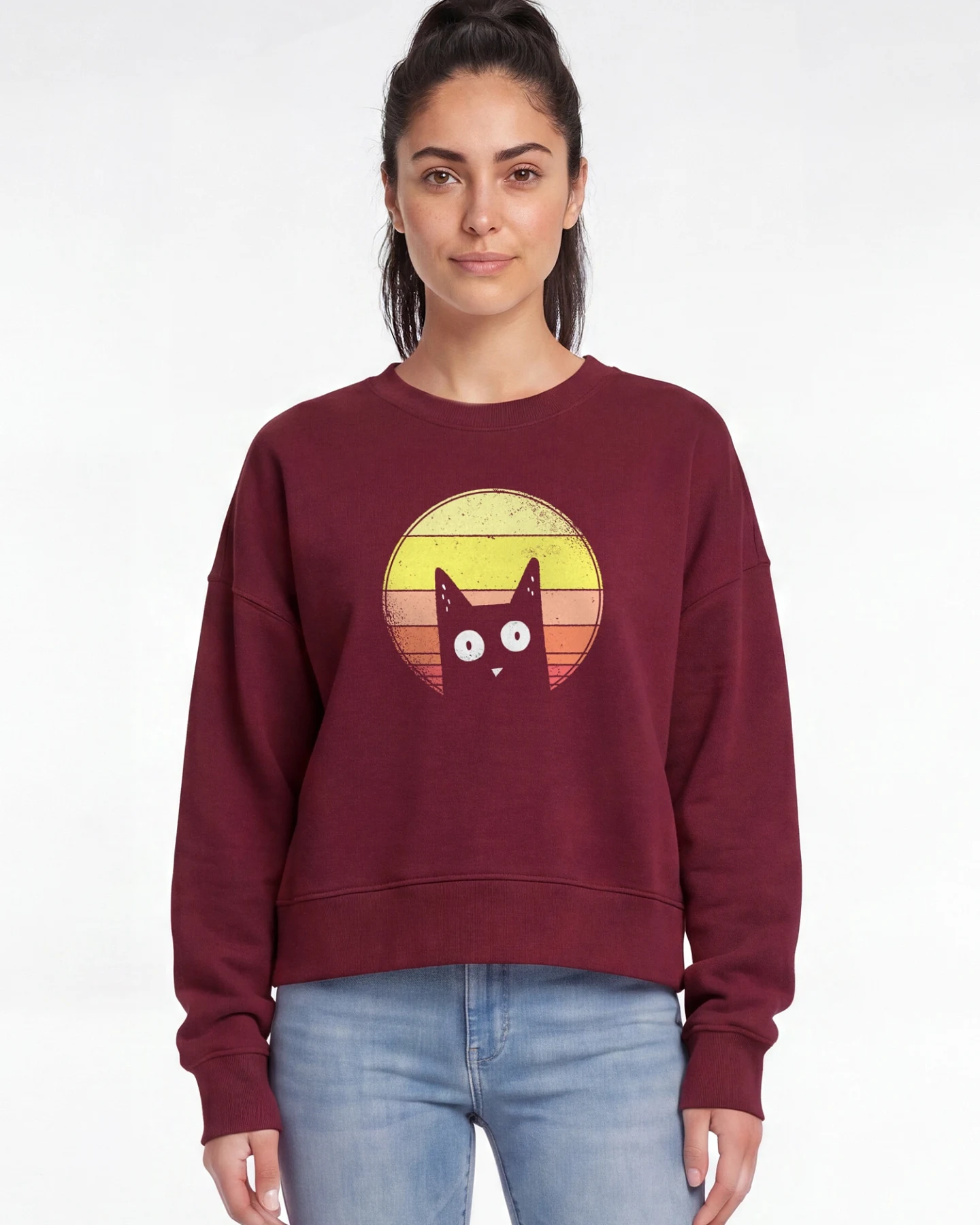 Watapparel Sweatshirt Sunset Cat – Ansicht 2