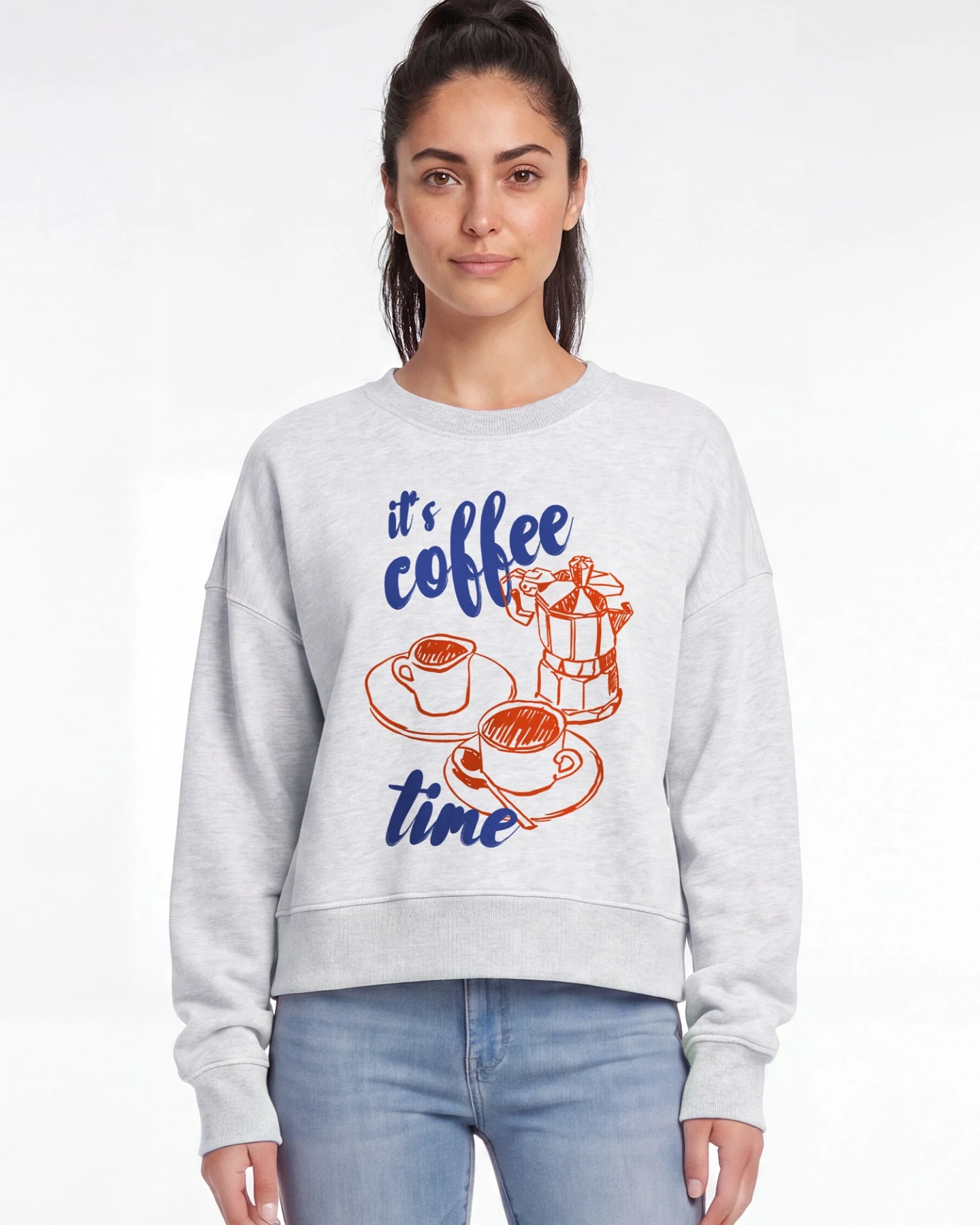 Watapparel Sweatshirt Its Coffee Time – Ansicht 2