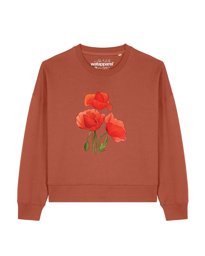 Watapparel Sweatshirt Poppy Flowers
