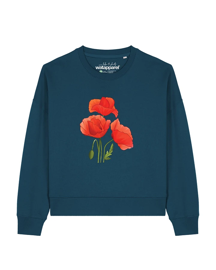 Watapparel Sweatshirt Poppy Flowers