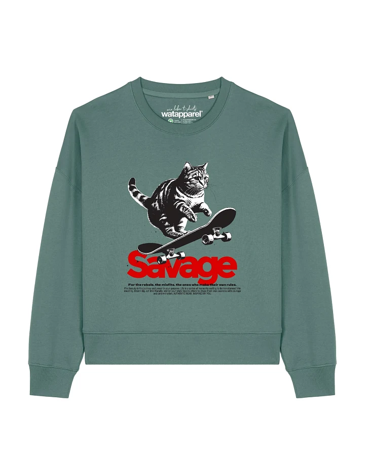 Watapparel Sweatshirt Savage Cat