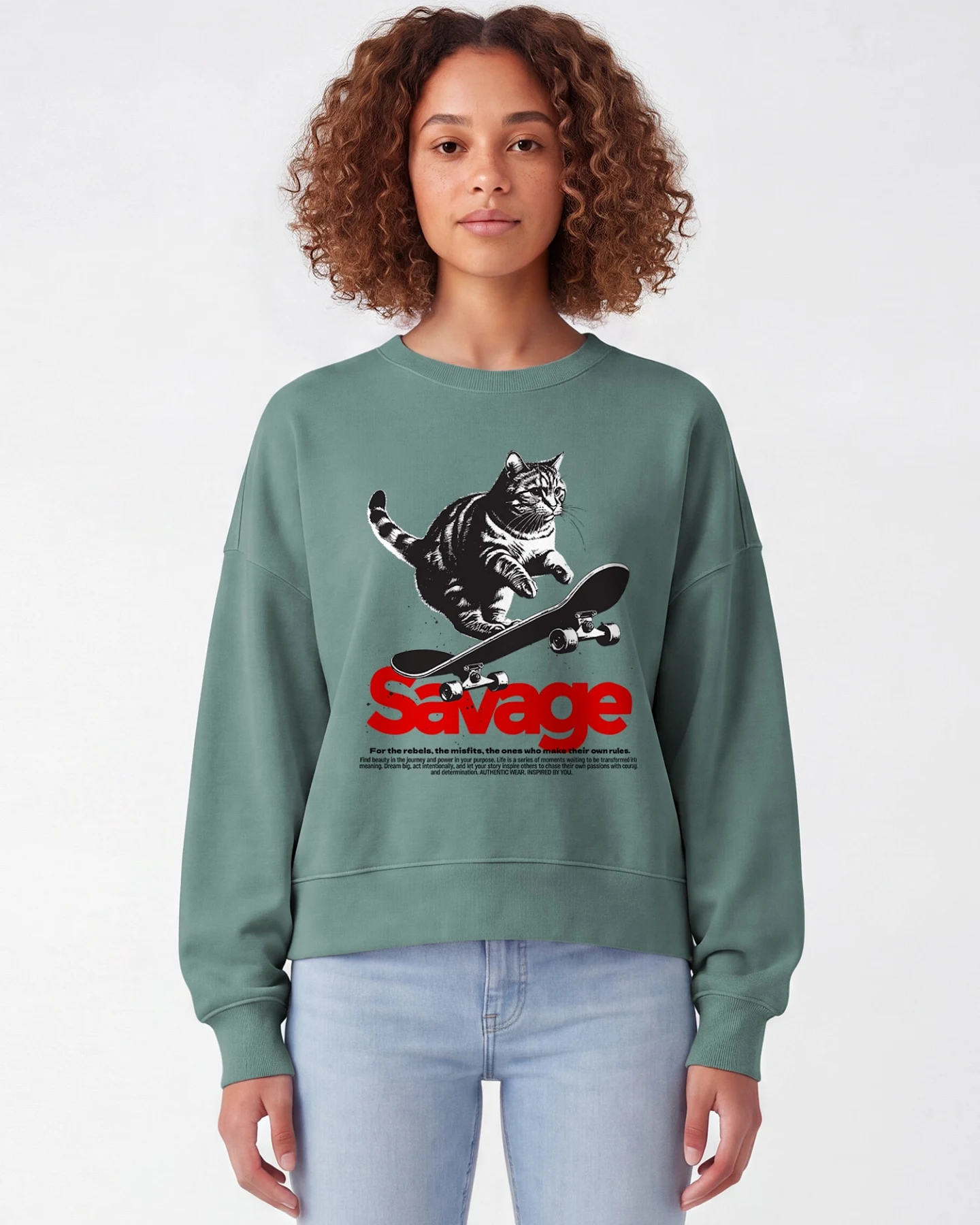 Watapparel Sweatshirt Savage Cat – Ansicht 2