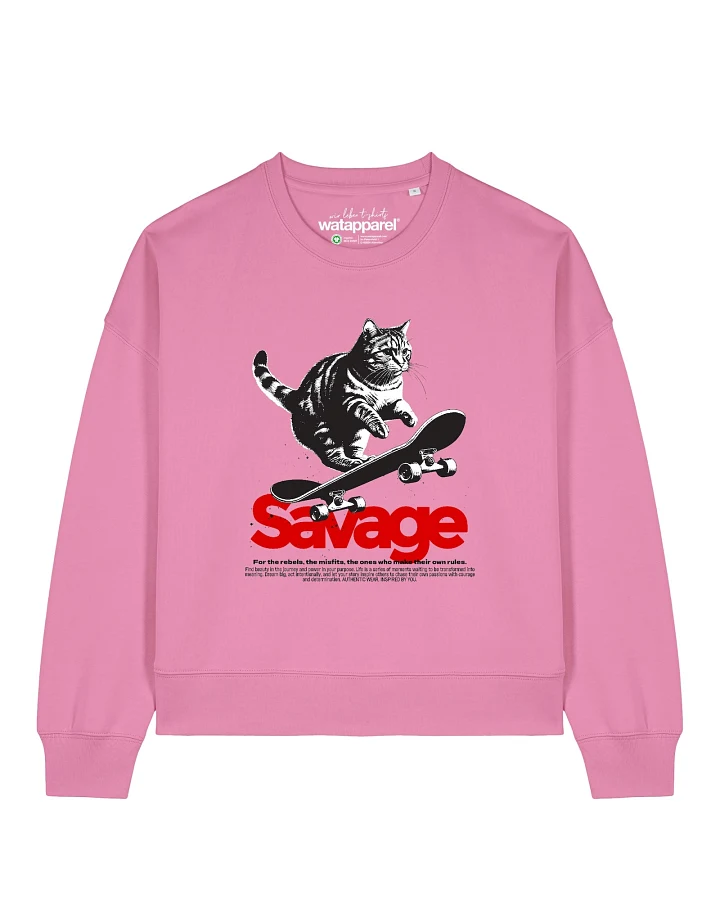 Watapparel Sweatshirt Savage Cat