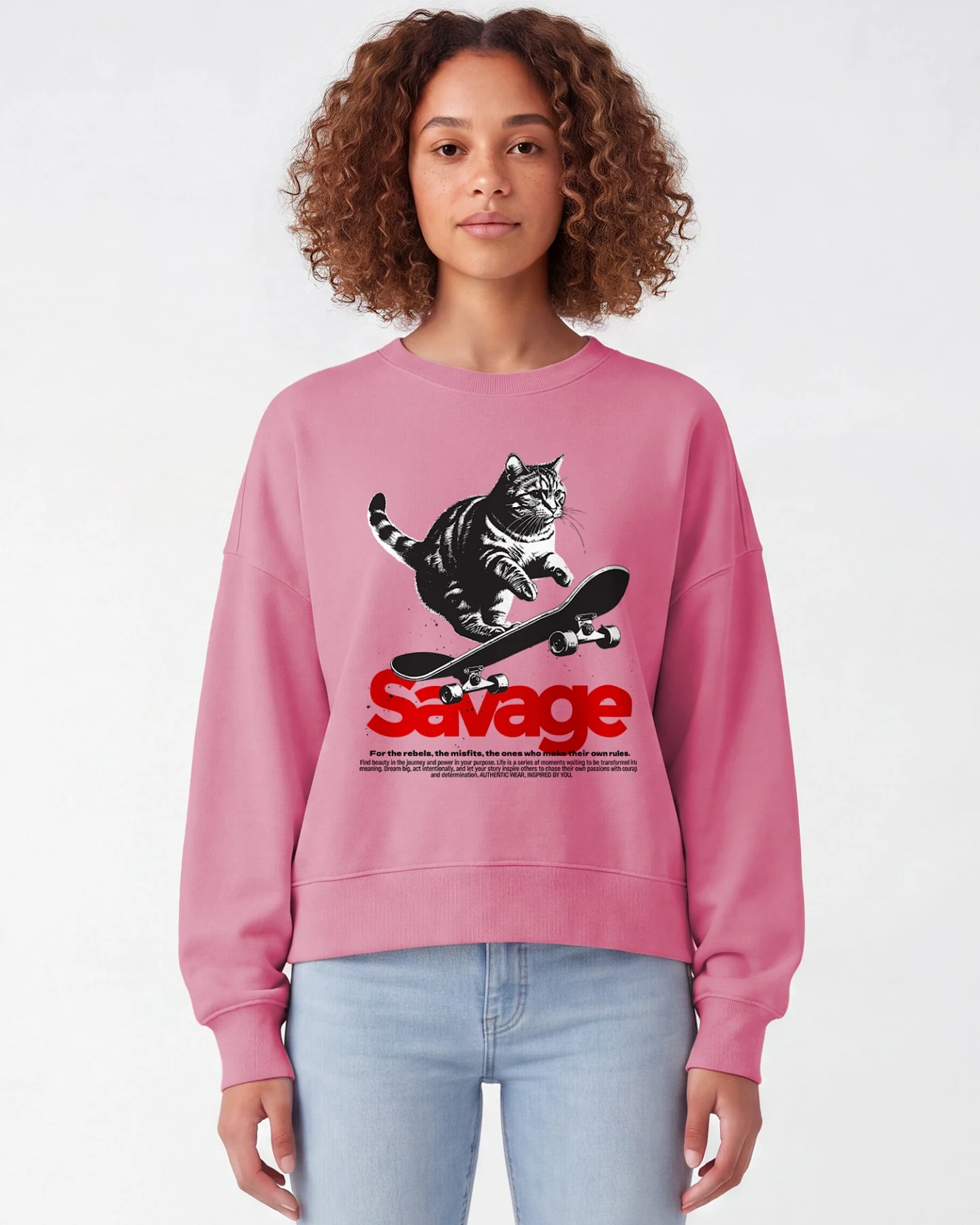 Watapparel Sweatshirt Savage Cat – Ansicht 2