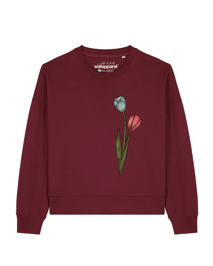 Watapparel Sweatshirt Blume In Wasserfarbe 05