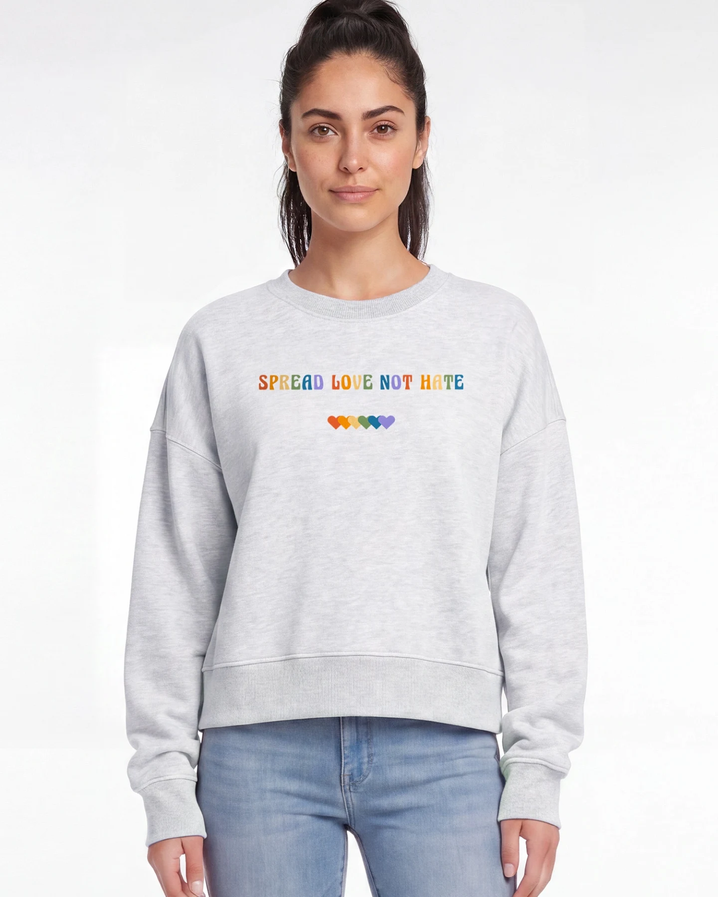 Watapparel Sweatshirt Spread Love Not Hate – Ansicht 2