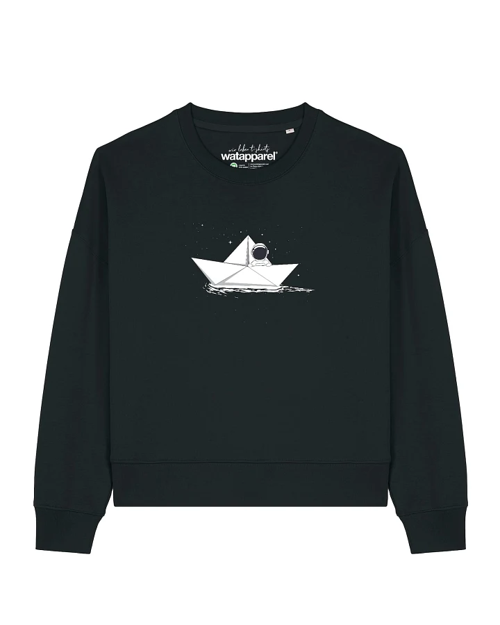 Watapparel Sweatshirt Astronaut In Paper Boat