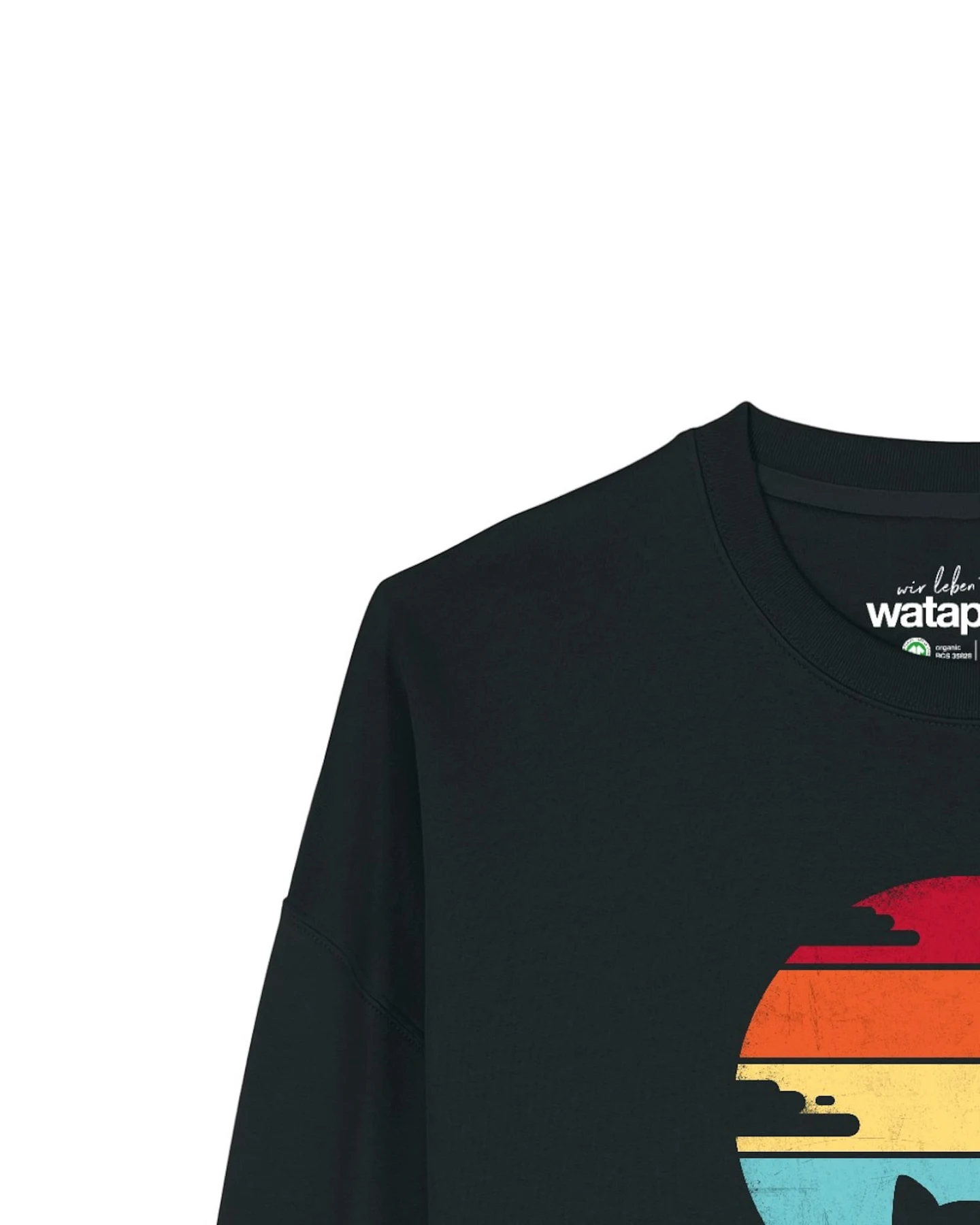 Watapparel Sweatshirt Retro Sunset Cat – Ansicht 3