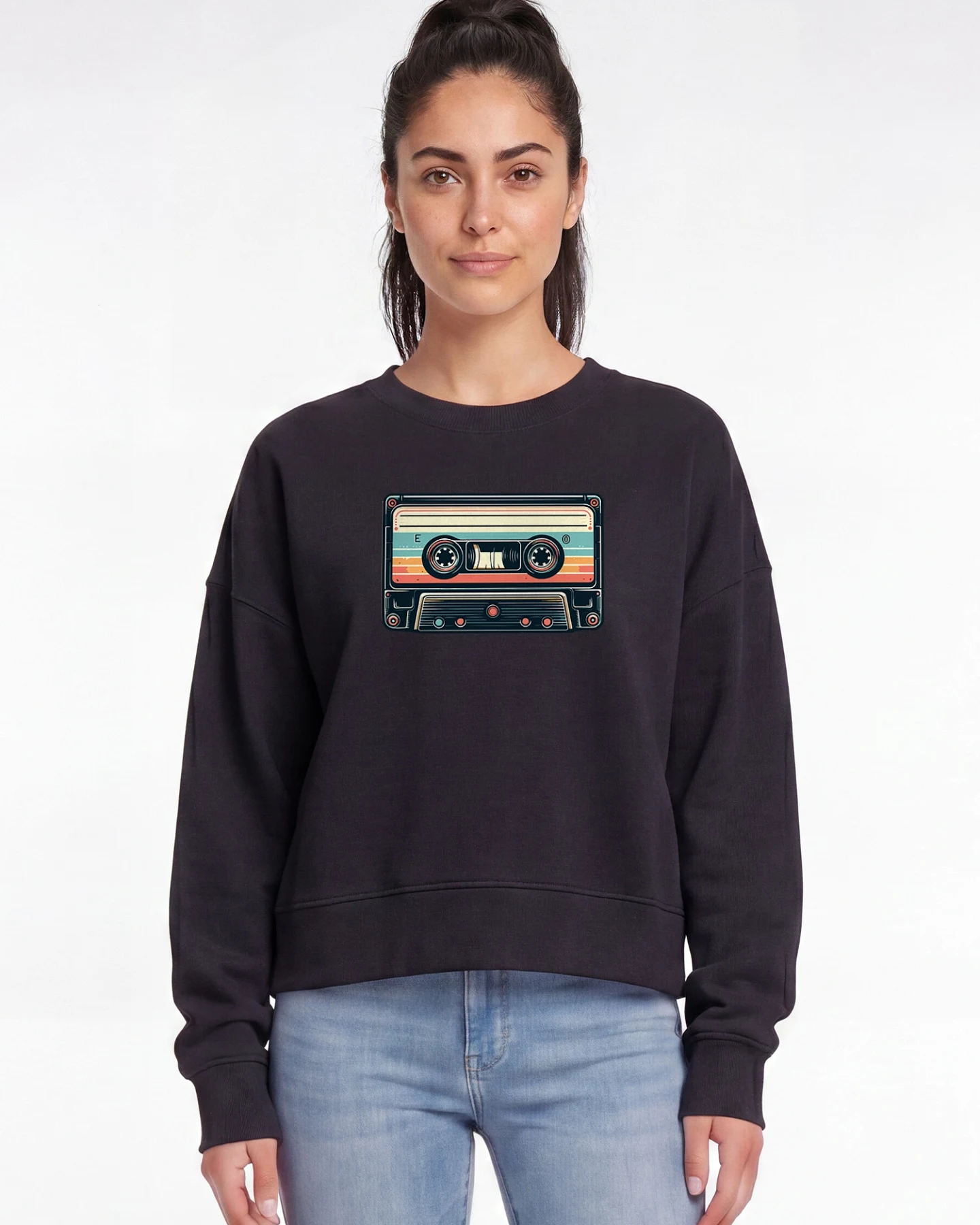 Watapparel Sweatshirt Retro Kassette – Ansicht 2
