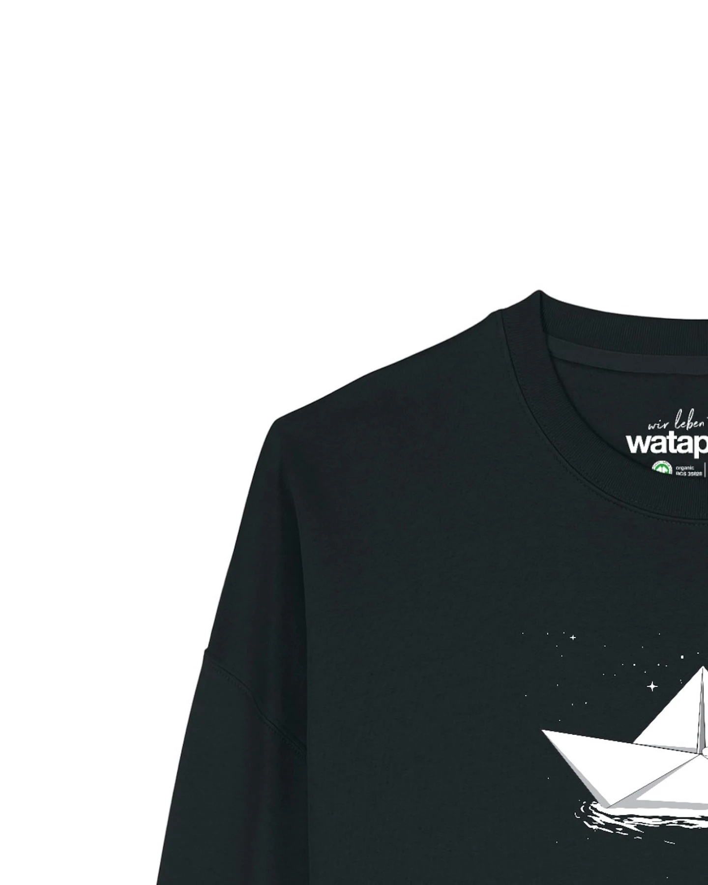 Watapparel Sweatshirt Astronaut In Paper Boat – Ansicht 3
