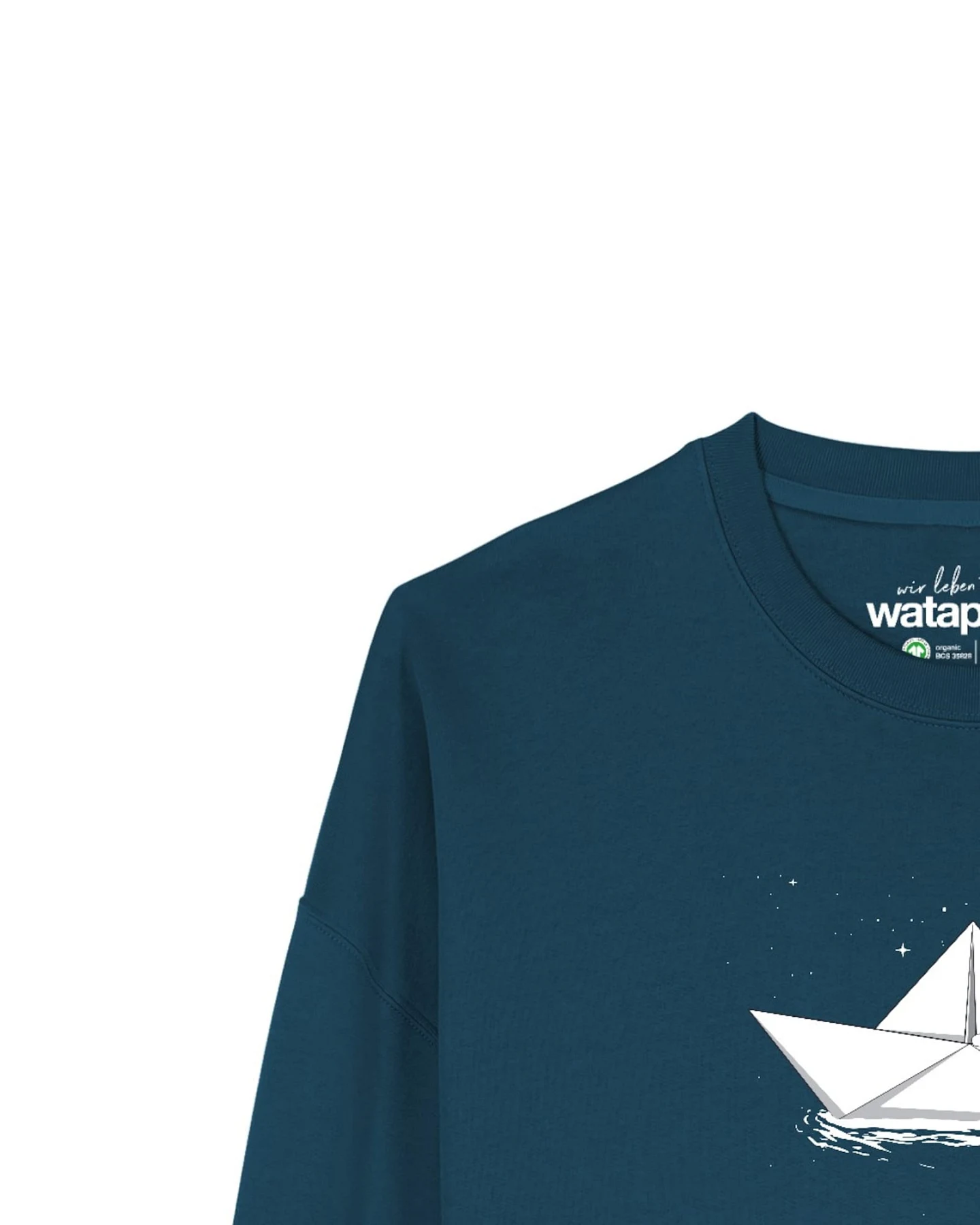 Watapparel Sweatshirt Astronaut In Paper Boat – Ansicht 3