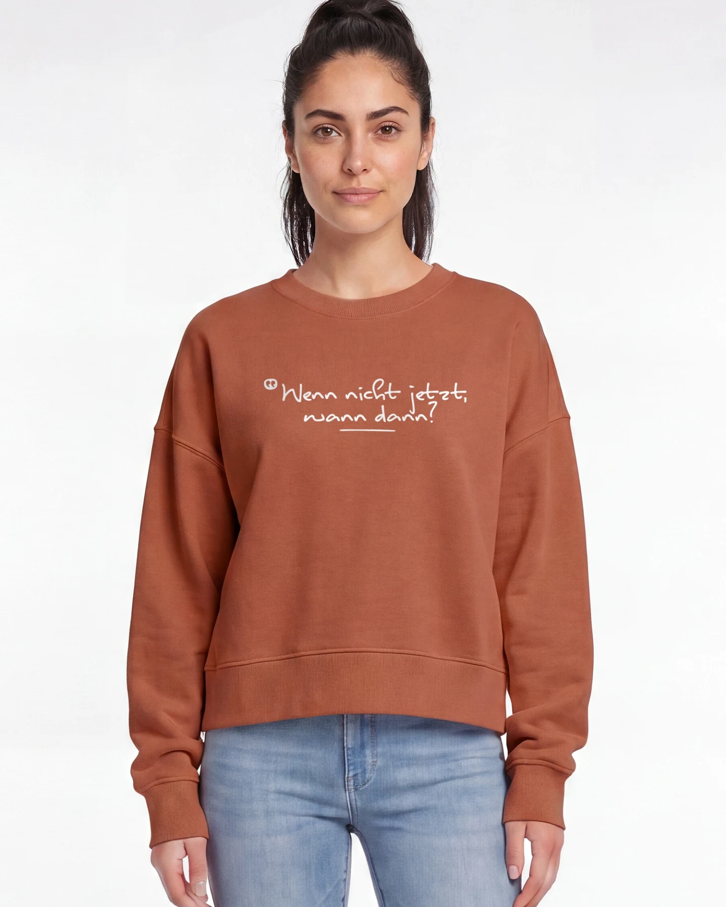 Watapparel Sweatshirt Wenn Nicht Jetzt Wann Dann – Ansicht 2