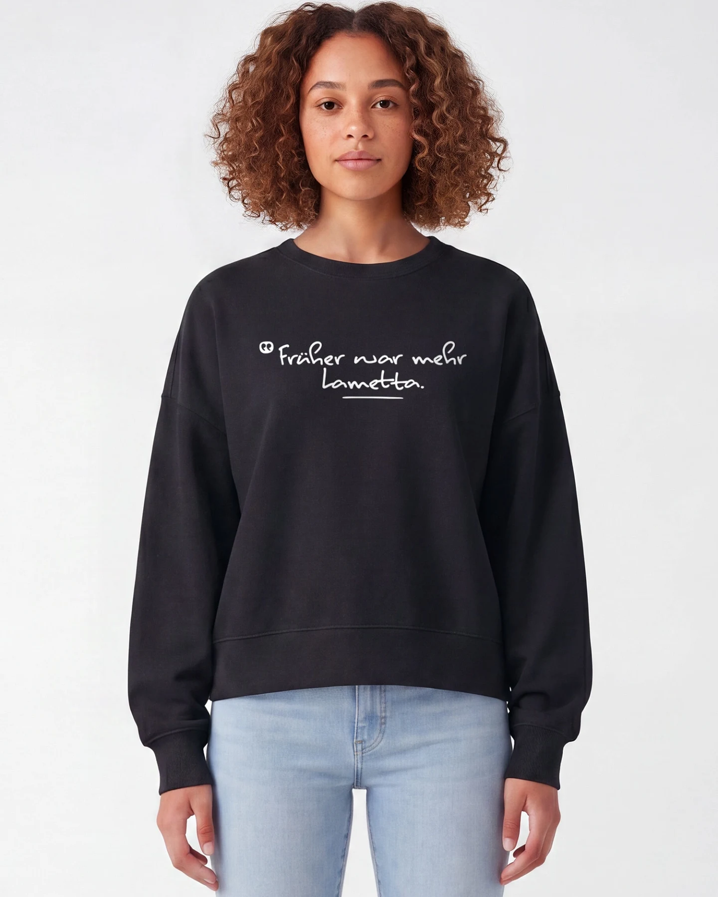 Watapparel Sweatshirt Früher War Mehr Lametta – Ansicht 2
