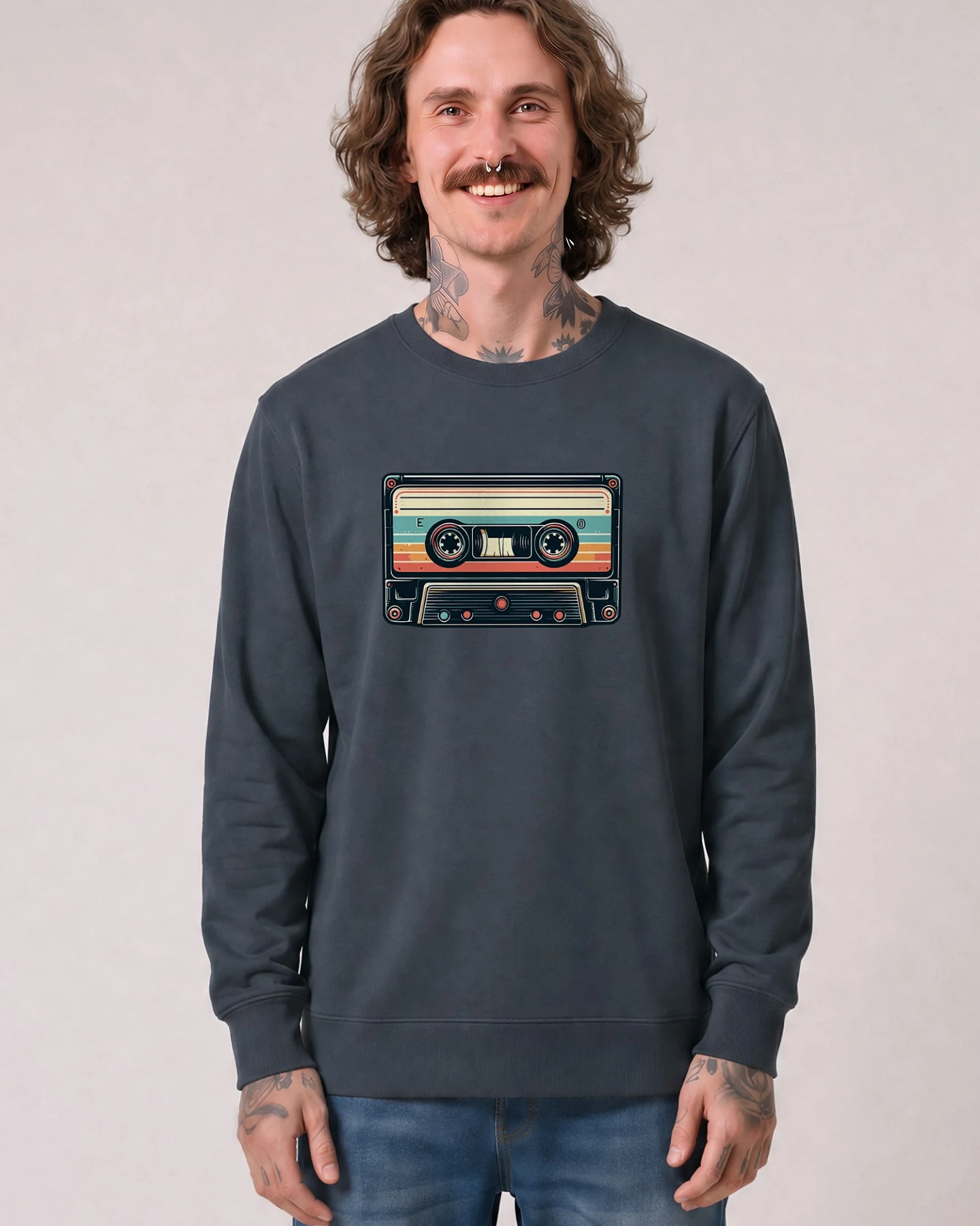 Watapparel Sweatshirt Retro Kassette – Ansicht 2