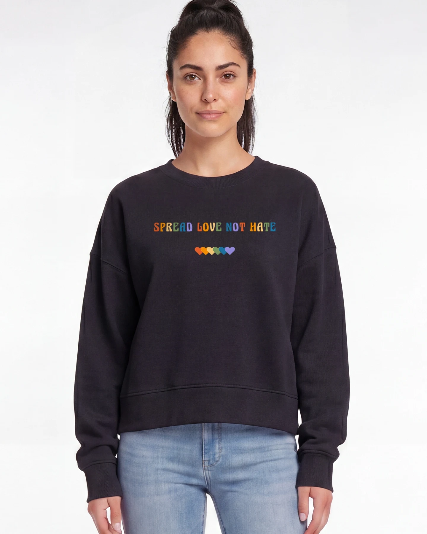 Watapparel Sweatshirt Spread Love Not Hate – Ansicht 2