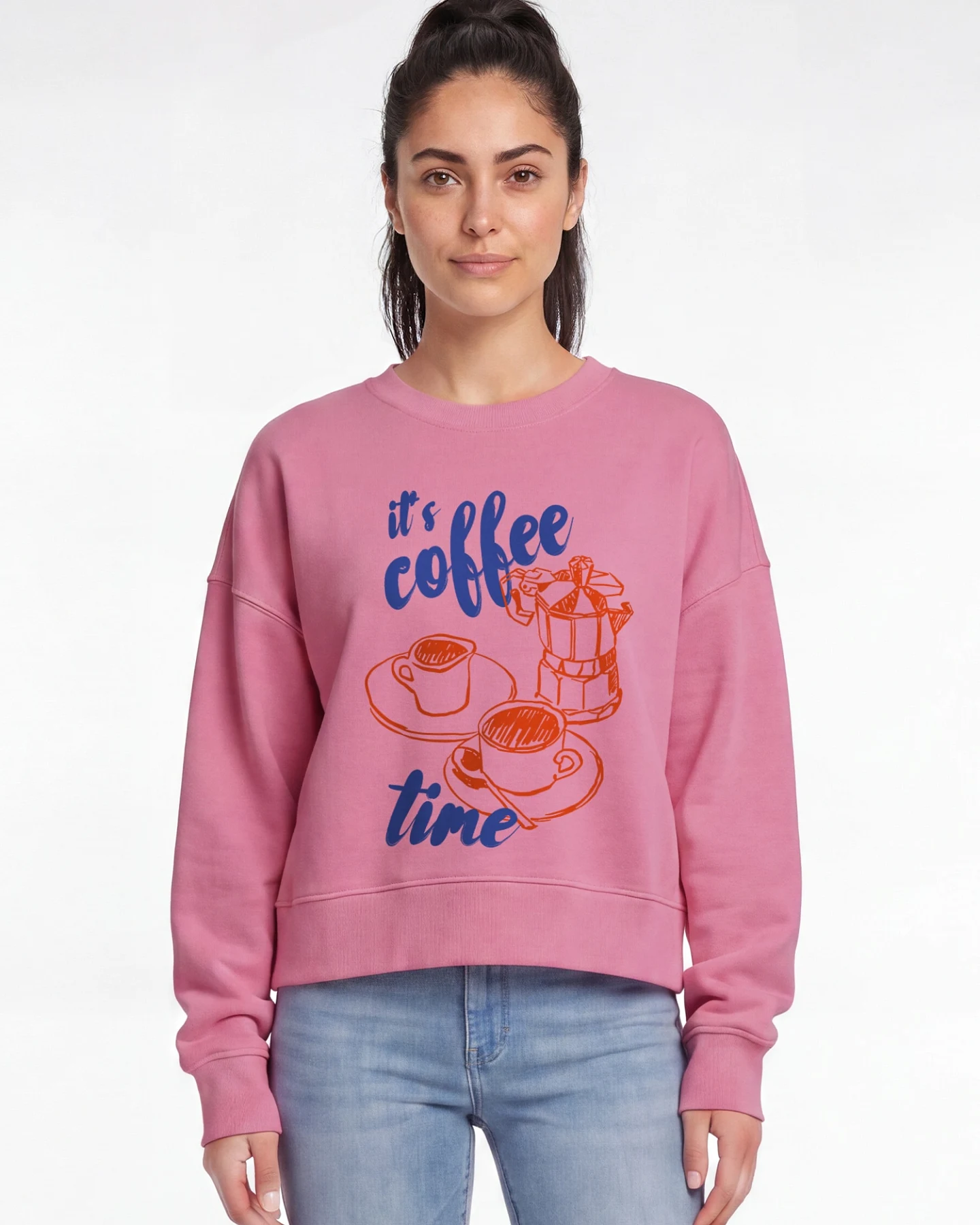 Watapparel Sweatshirt Its Coffee Time – Ansicht 2