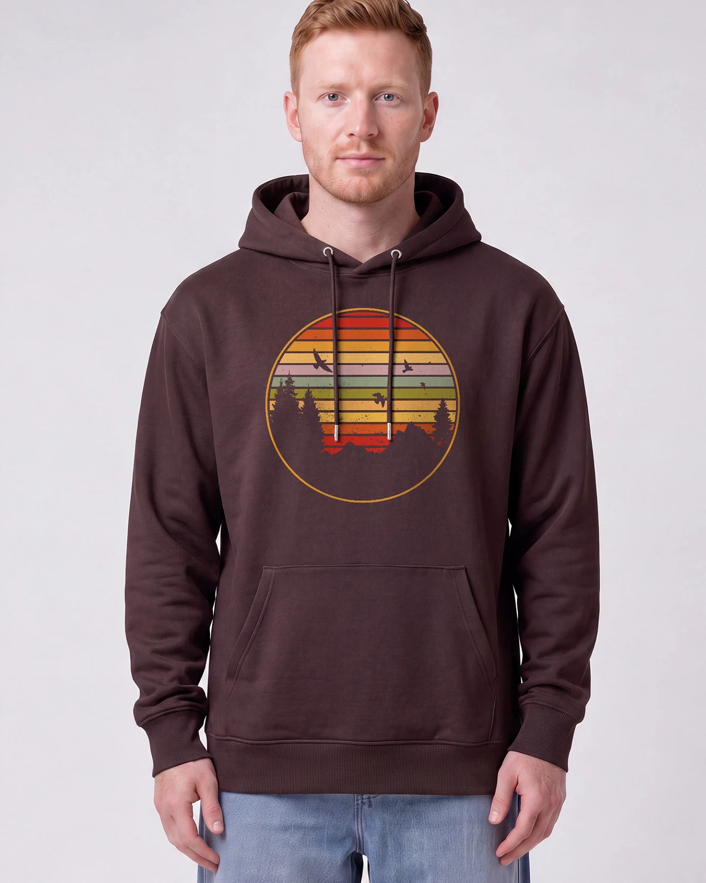 Watapparel Sweatshirt Sunset Berge & Tannen – Ansicht 2
