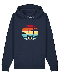 Produktseite: Watapparel Sweatshirt Retro Sunset Cat