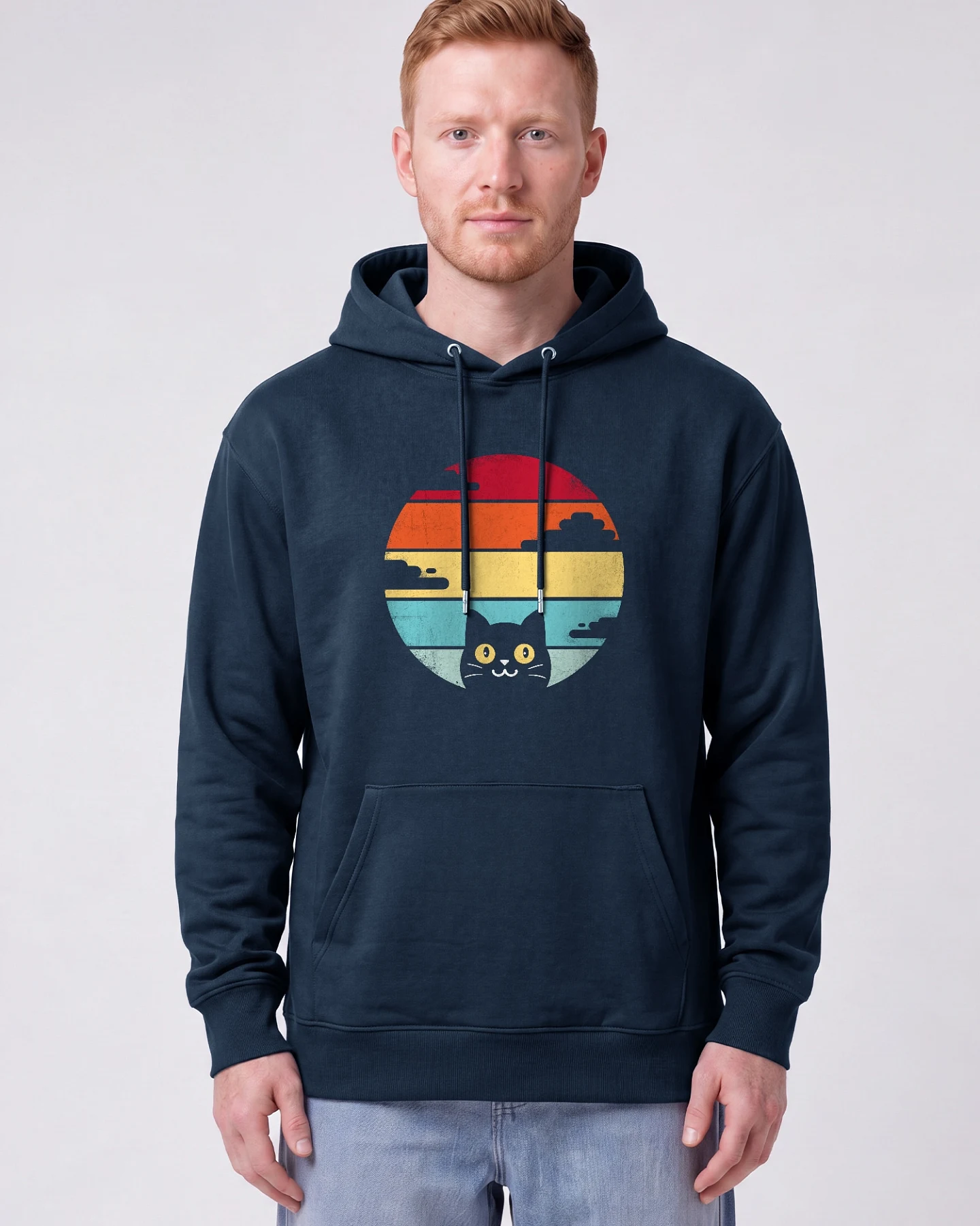 Watapparel Sweatshirt Retro Sunset Cat – Ansicht 2