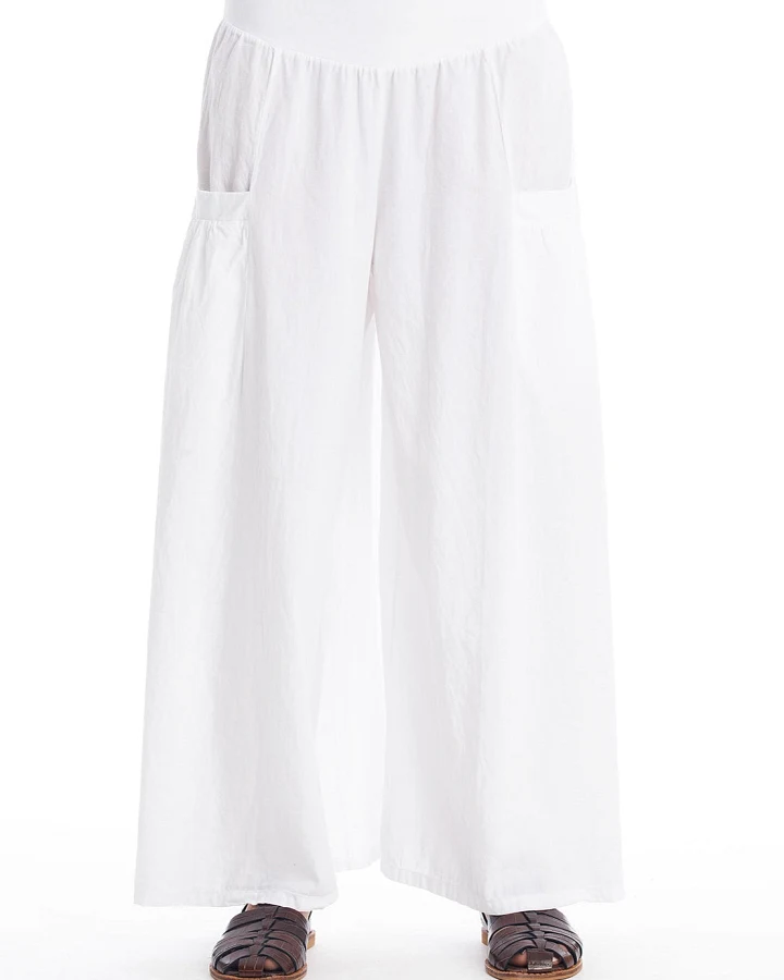RAVENS VIEW IBIZA Damen vegan Skirt Pants Funky Weiß