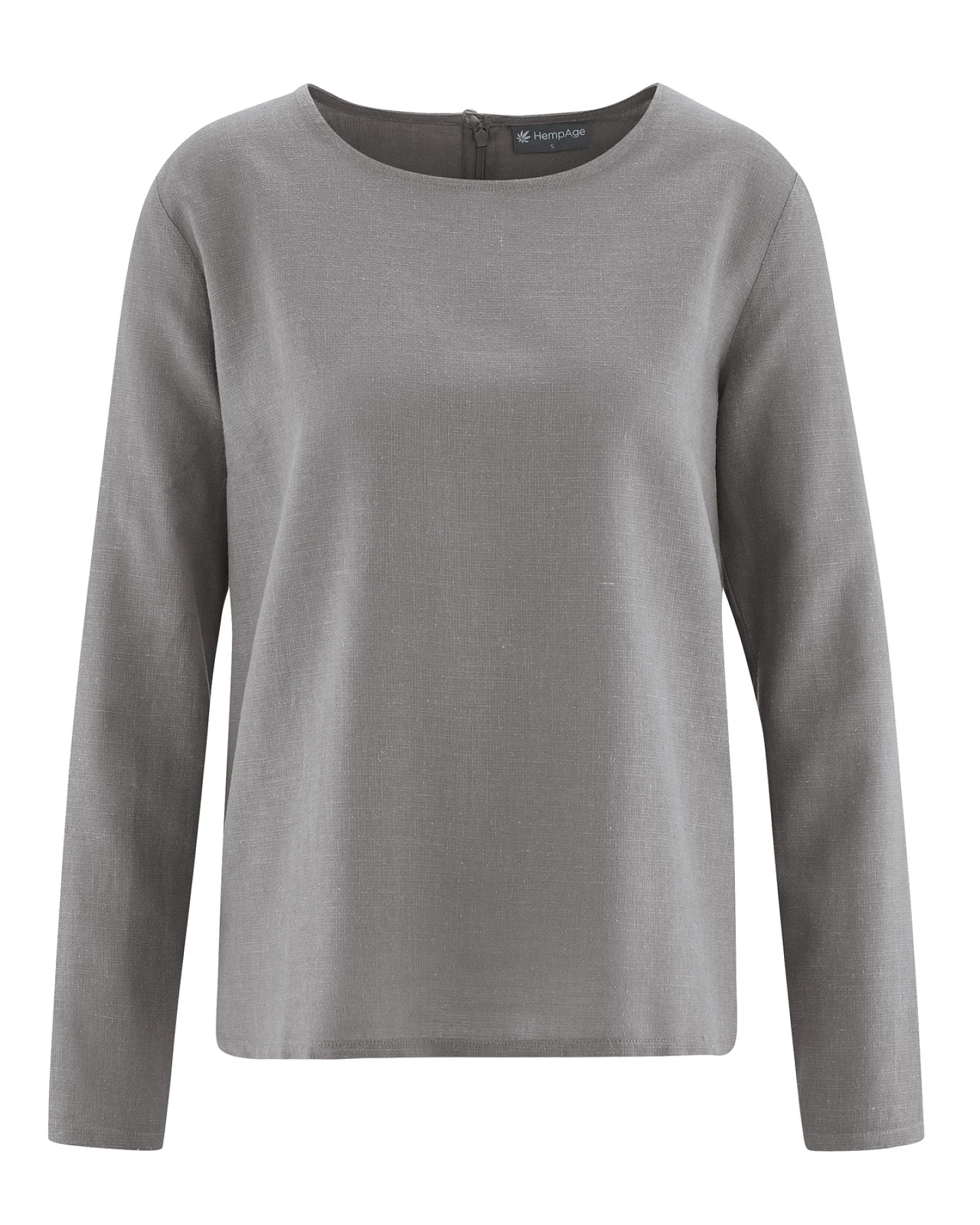 Hempage Damen vegan Bluse Gewebt Taupefarben – Ansicht 2