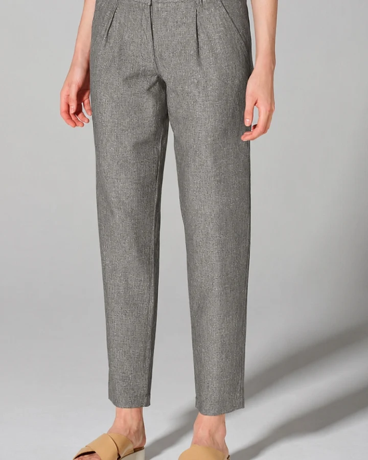 Hempage Damen vegan Chinohose Hanf Baumwolle Asphaltgrau