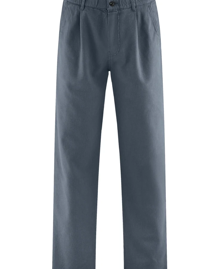 Hempage Herren vegan Plisseehose Graphite