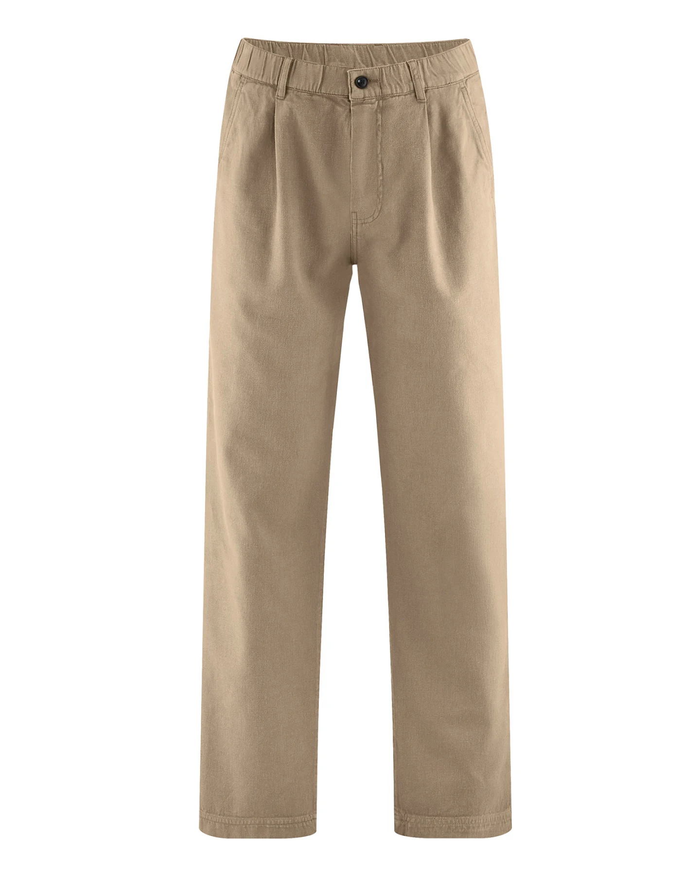 Hempage Herren vegan Plisseehose Shitake Beige – Ansicht 2