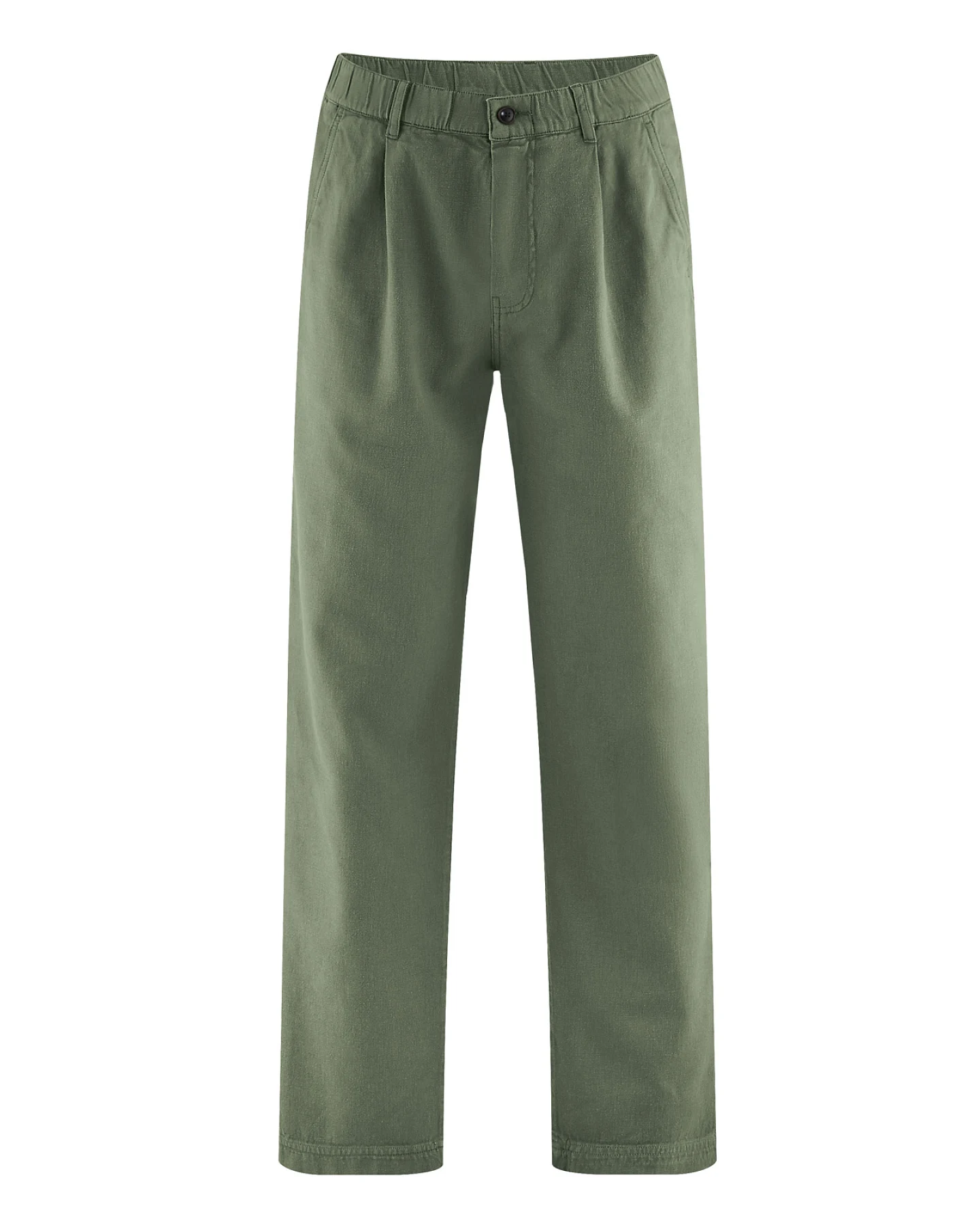 Hempage Herren vegan Plisseehose Moosgrün – Ansicht 2