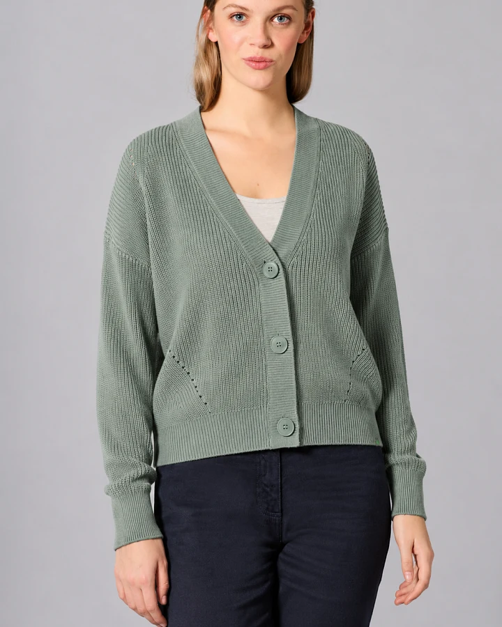 Hempage Damen vegan Strickjacke Timeless Thyme