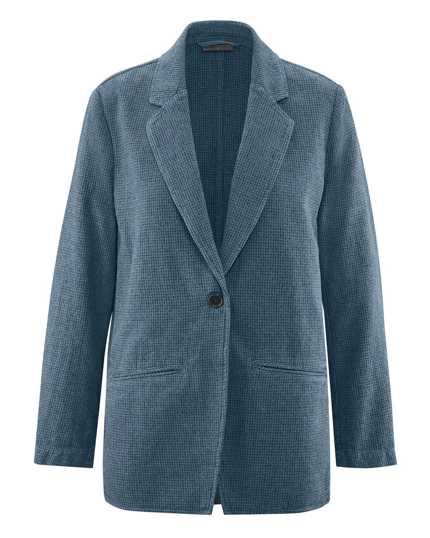 Hempage Damen vegan Blazer Pepita In Taubengrau – Ansicht 2