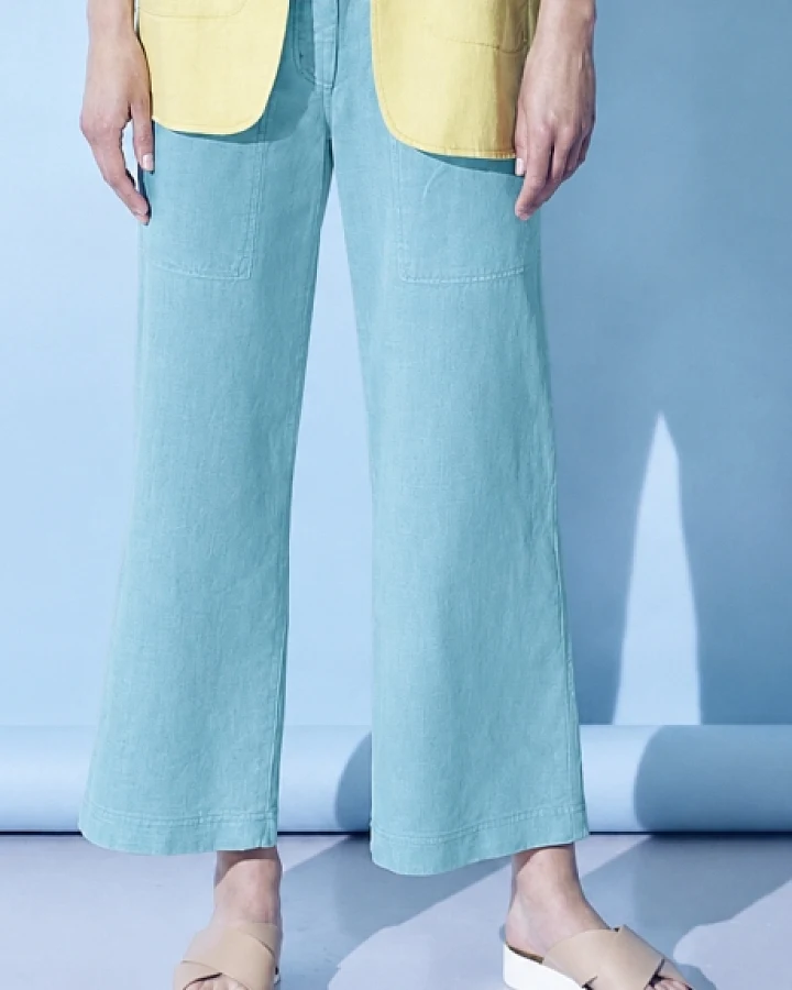 Hempage Damen vegan Culotte Modern Wave Blau