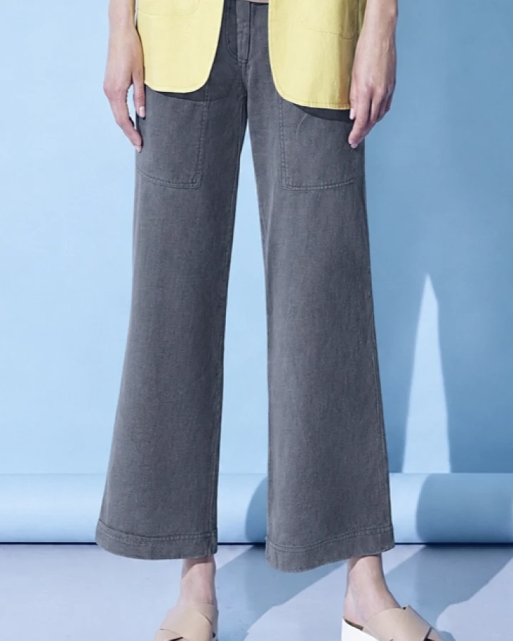 Hempage Damen vegan Culottes Modern Char Grau