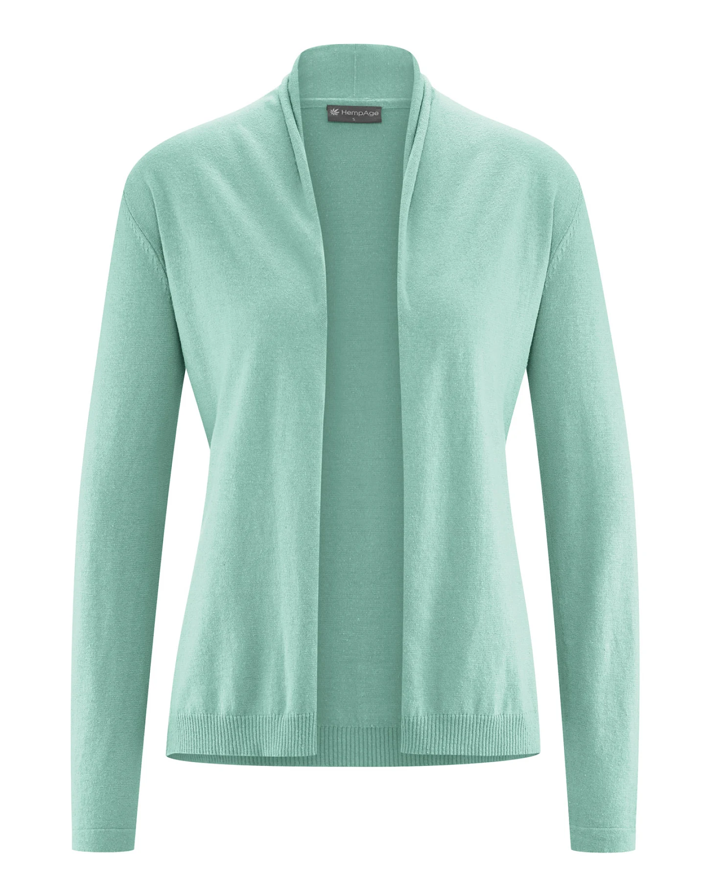 Hempage Damen vegan Leichte Strickjacke In Salbeigrün – Ansicht 2