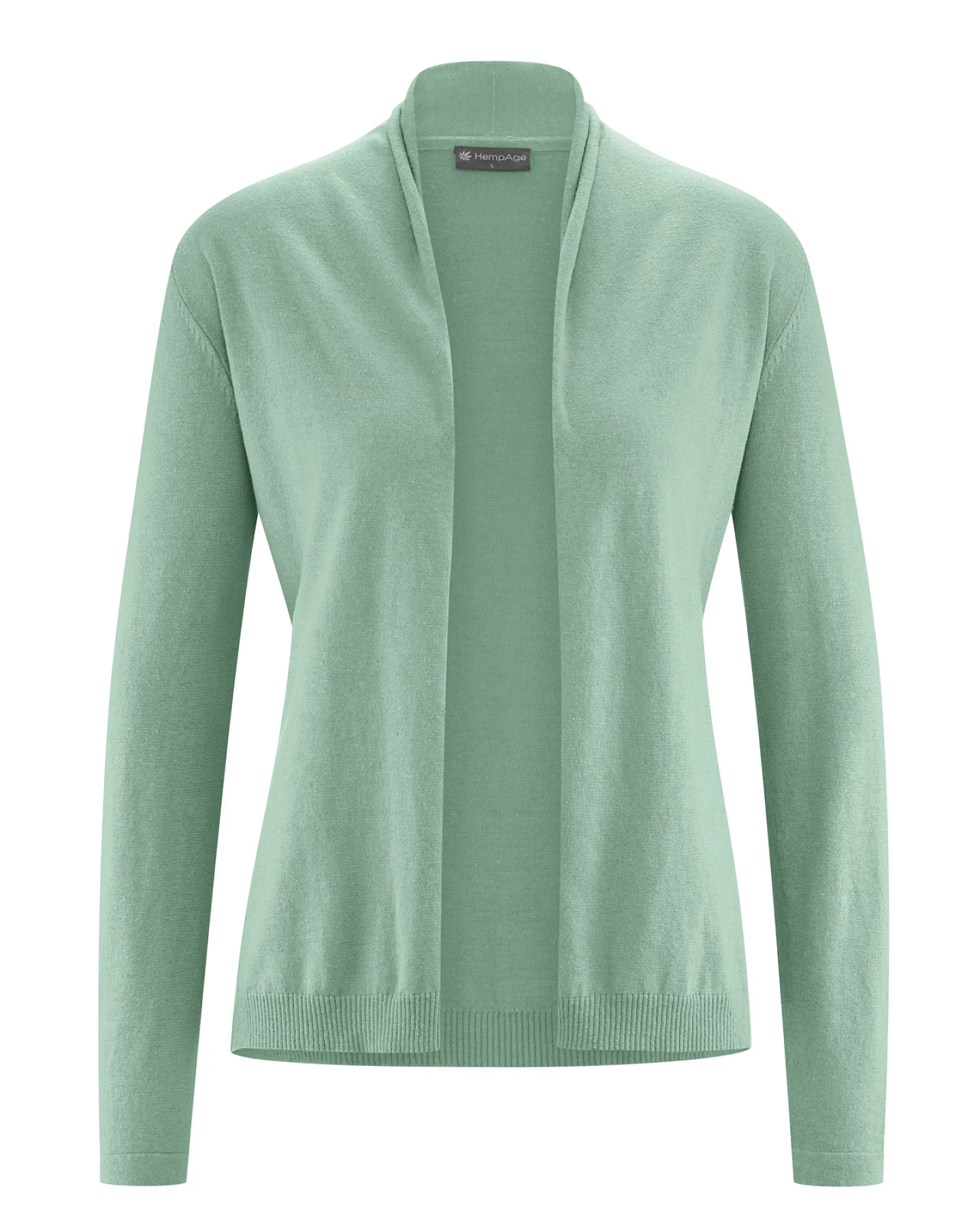 Hempage Damen vegan Leichte Strickjacke In Menta Grün – Ansicht 2
