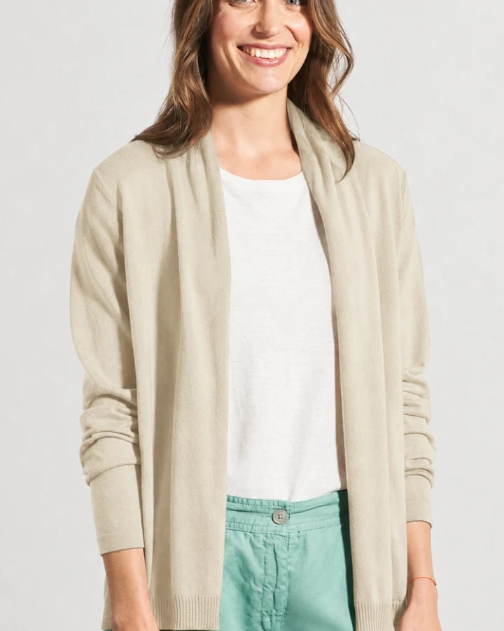 Hempage Damen vegan Leichte Strickjacke Gobi In Beige