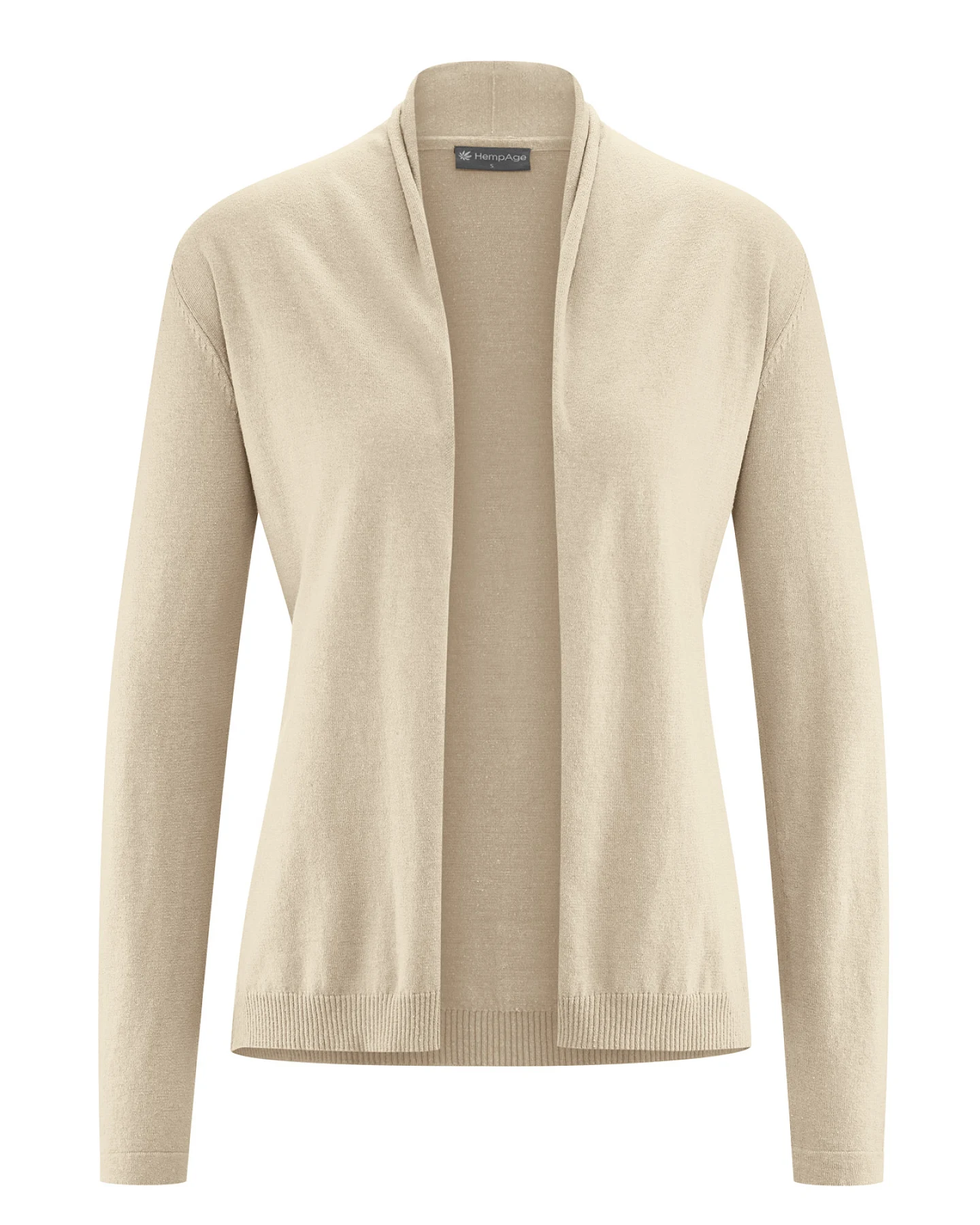 Hempage Damen vegan Leichte Strickjacke Gobi In Beige – Ansicht 2