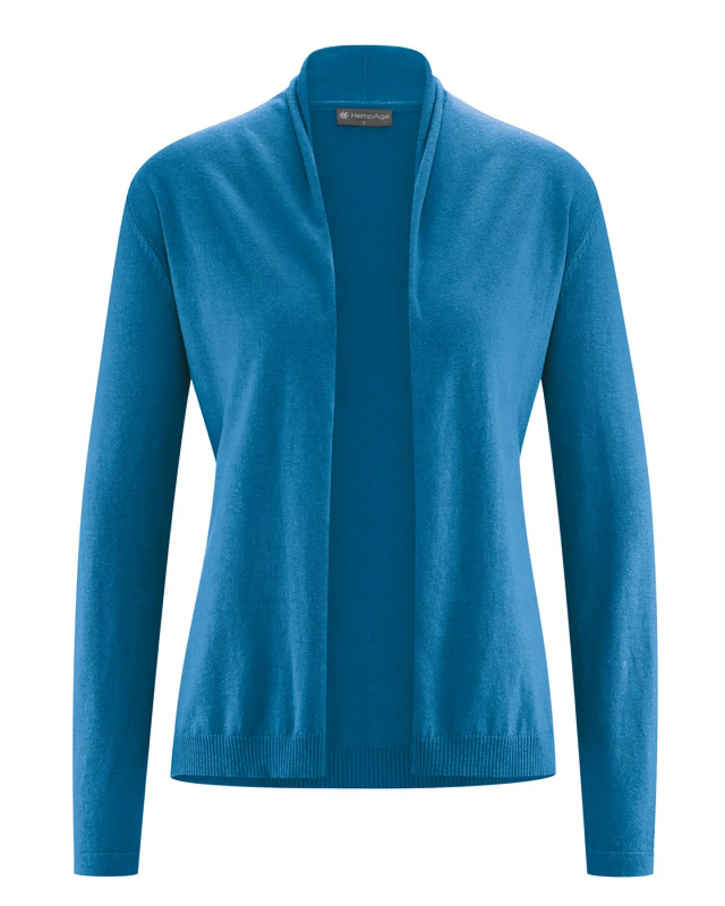 Hempage Damen vegan Leichte Strickjacke In Meeresblau – Ansicht 2