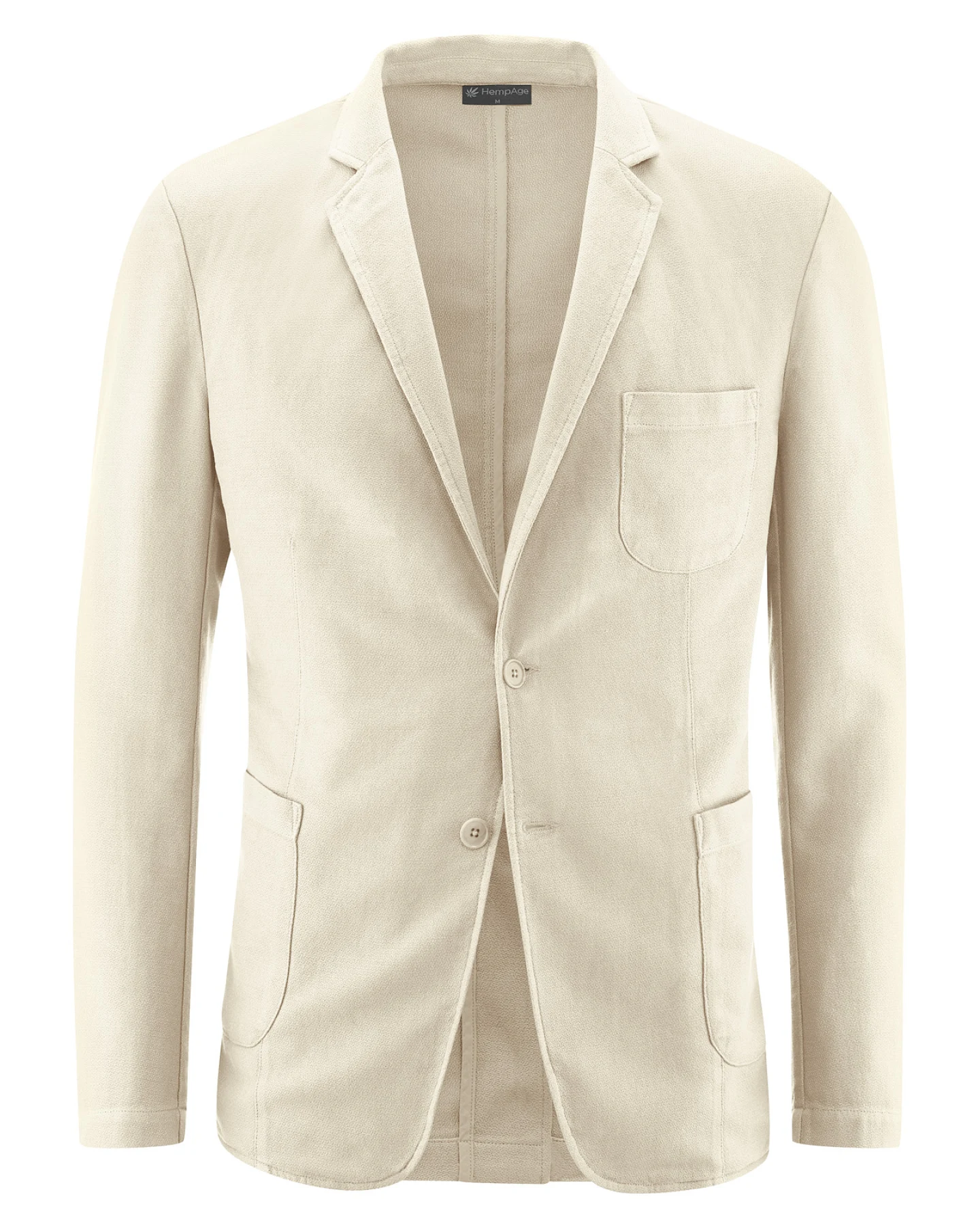 Hempage Herren vegan Modischer Blazer In Naturfarben – Ansicht 2