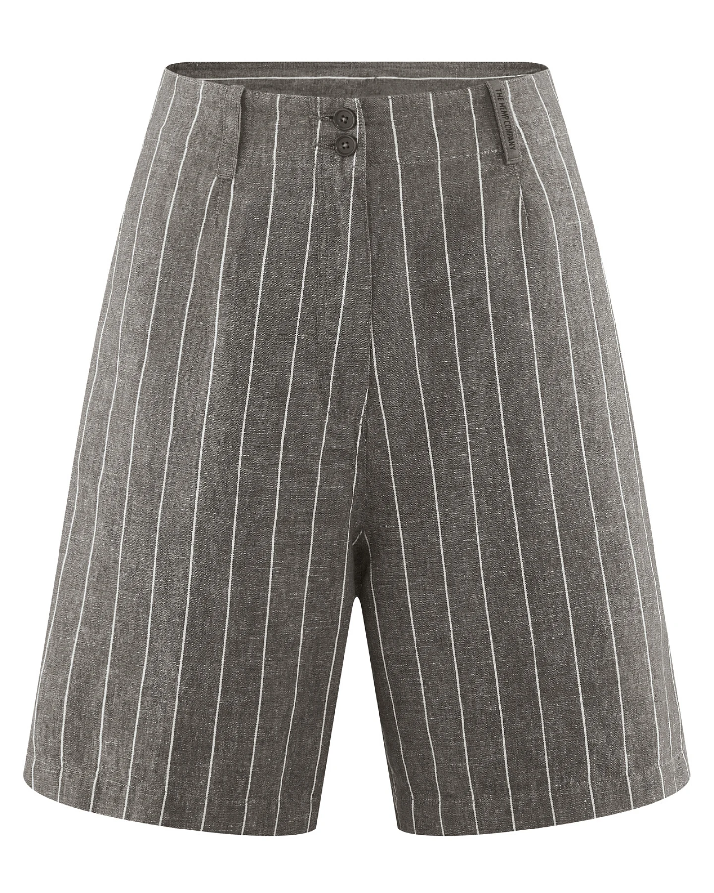 Hempage Damen vegan Shorts Striped Asphalt – Ansicht 2