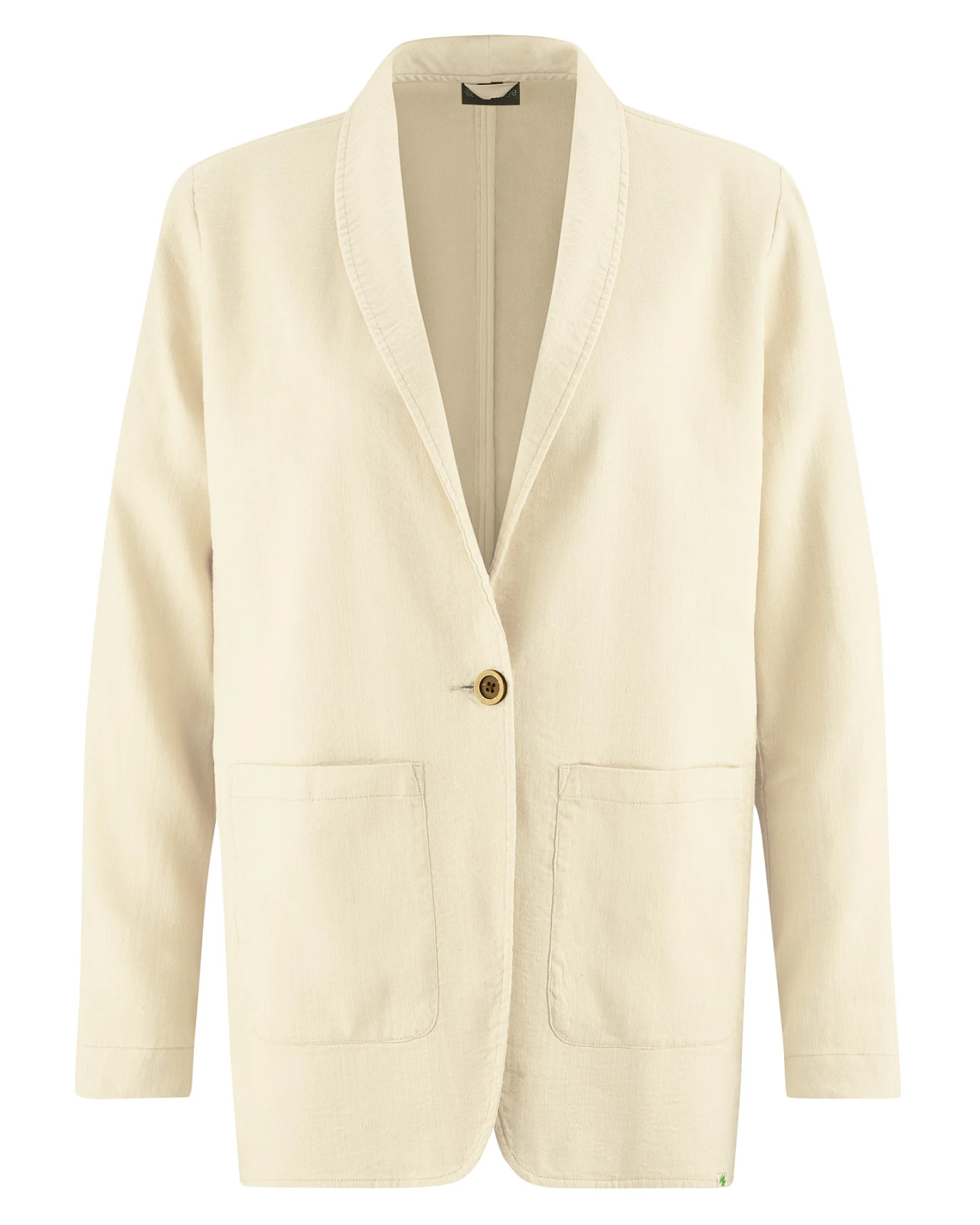 Hempage Damen vegan Oversized Blazer In Naturfarben – Ansicht 2