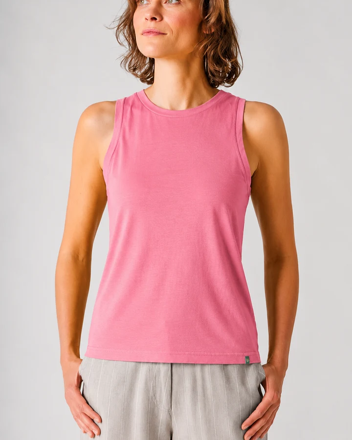 Hempage Damen vegan Sportliches Crop Top In Hibiskus Rosa