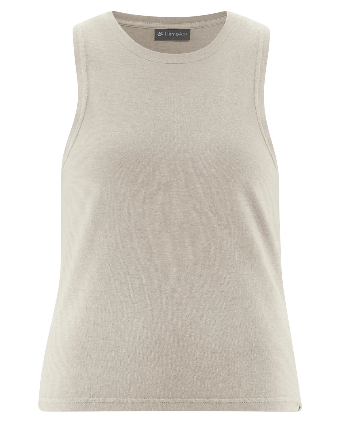 Hempage Damen vegan Crop Top Thistle In Beige – Ansicht 2