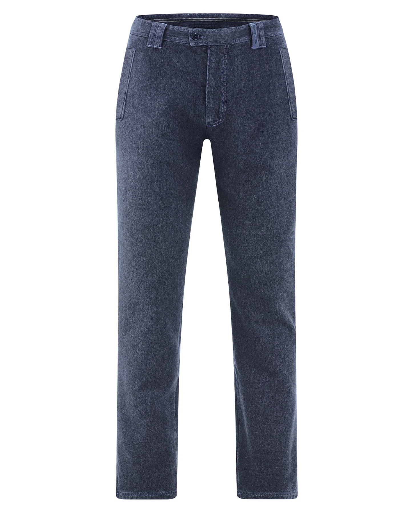 Hempage Herren vegan Chino Hose Kariert Marineblau – Ansicht 2