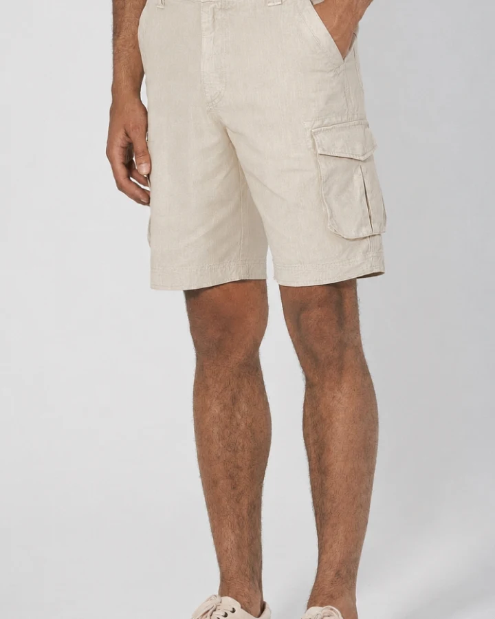 Hempage Herren vegan Cargo Shorts In Thistle Beige